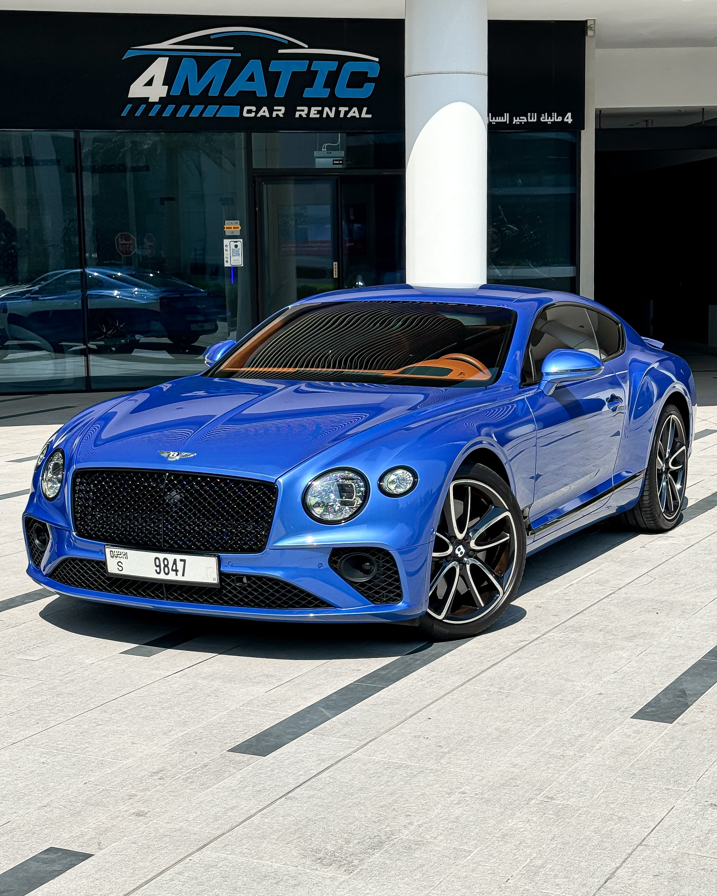 Rent Bentley GT Blue in Dubai 2022 in Dubai for rent in Dubai — Bentley