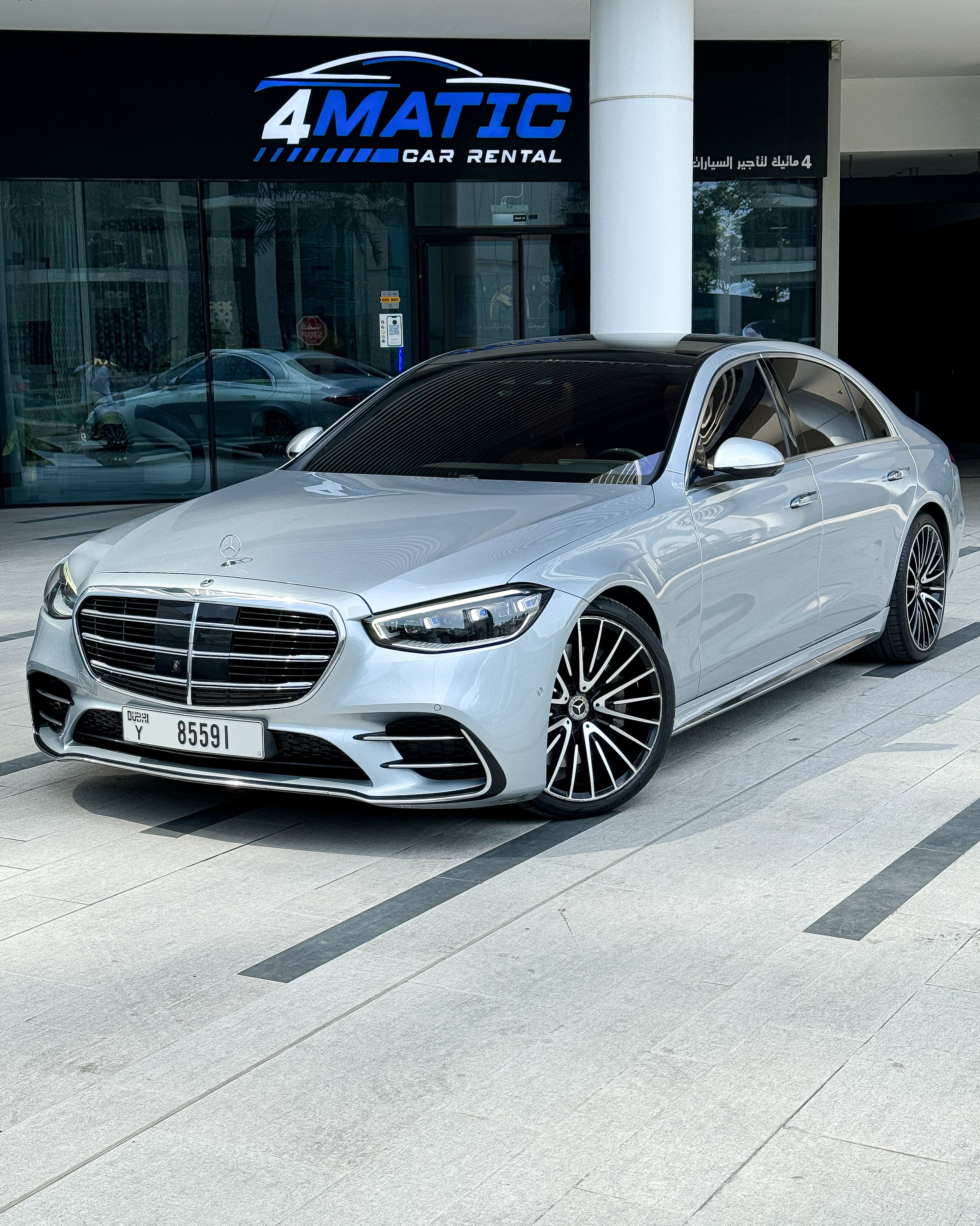 Rent Mercedes S500 Silver 2022 in Dubai for rent in Dubai — Mercedes-Benz