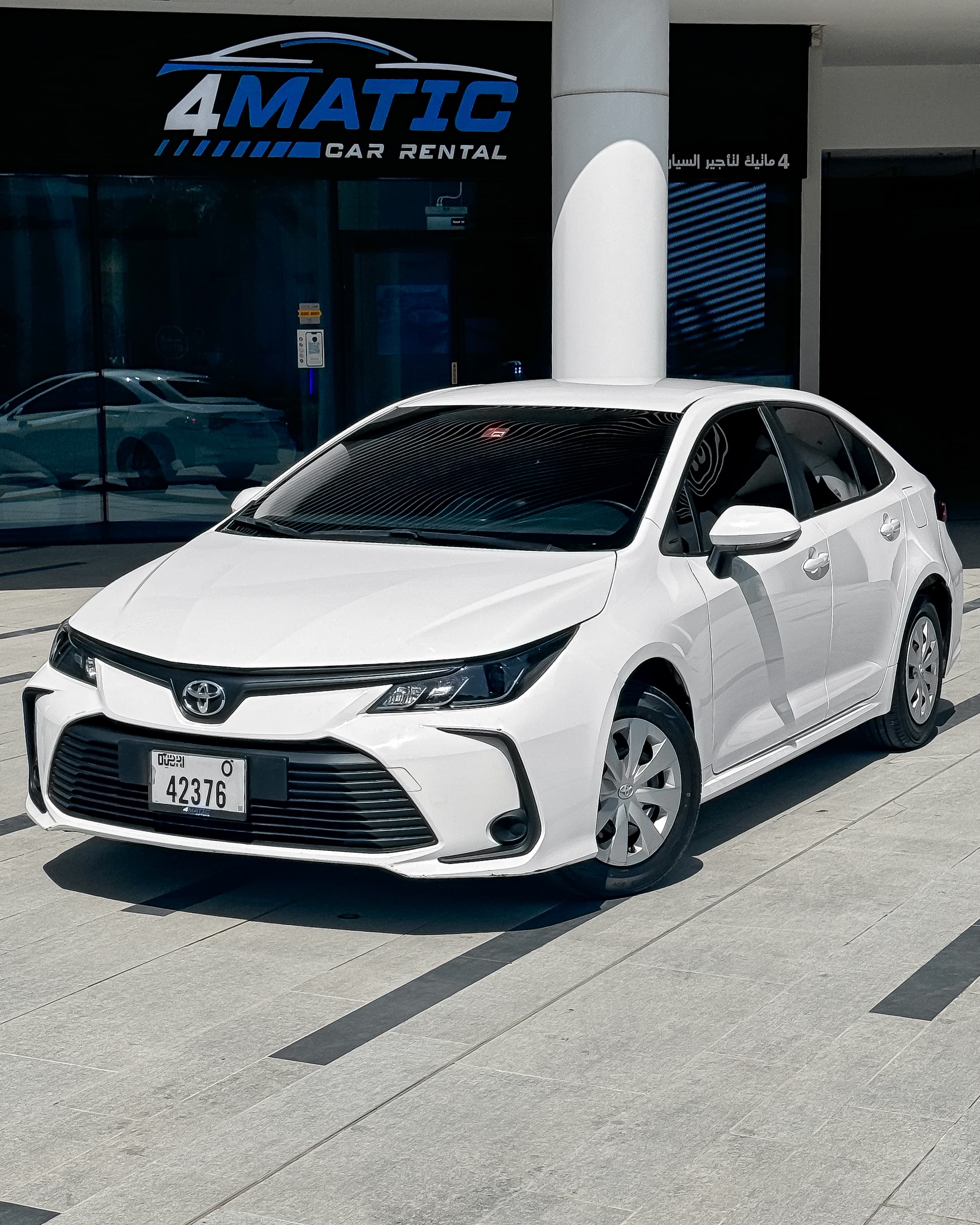 Rent Toyota Corolla White - Effortless Elegance 2023 in Dubai for rent in Dubai — Toyota