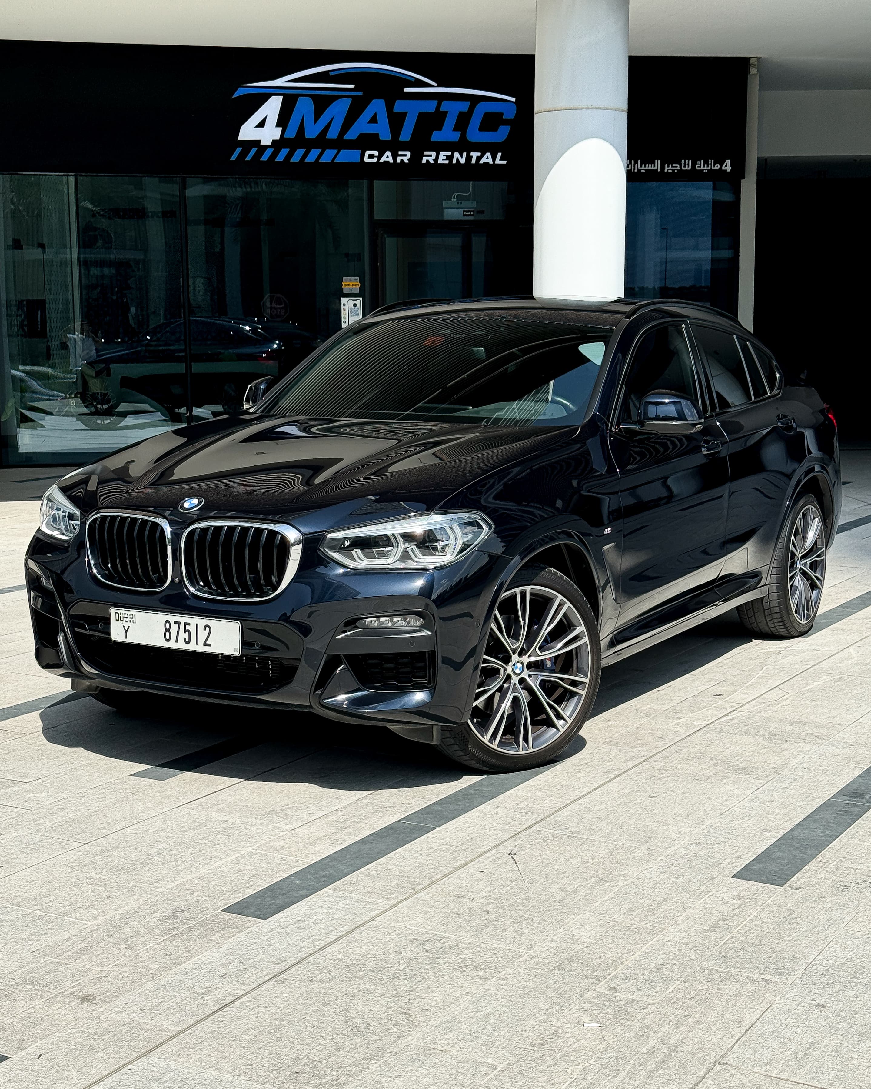 Rent BMW X4 Dark Blue 2021 in Dubai for rent in Dubai — BMW