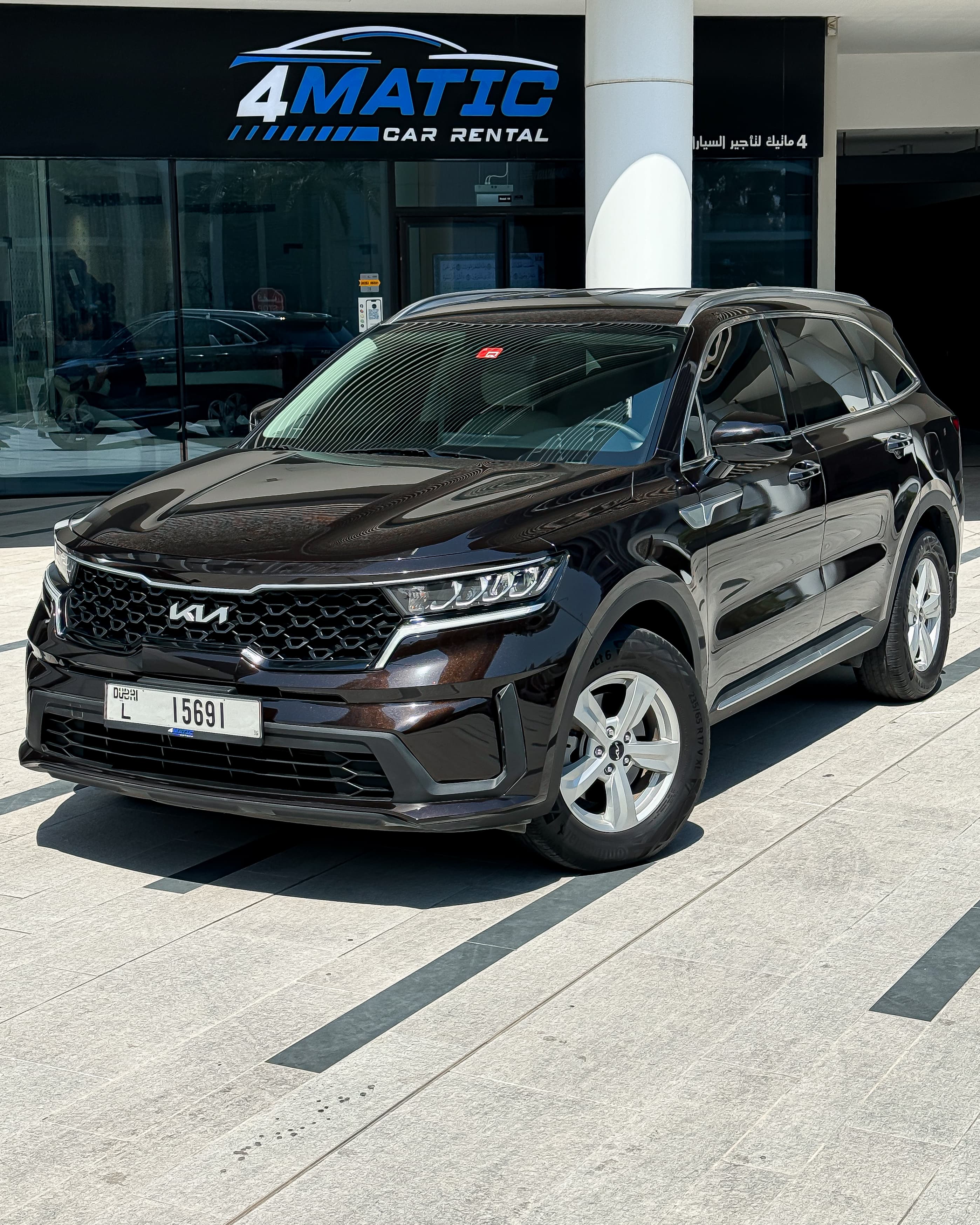 Rent Kia Sorento Black 2022 in Dubai for rent in Dubai — Kia